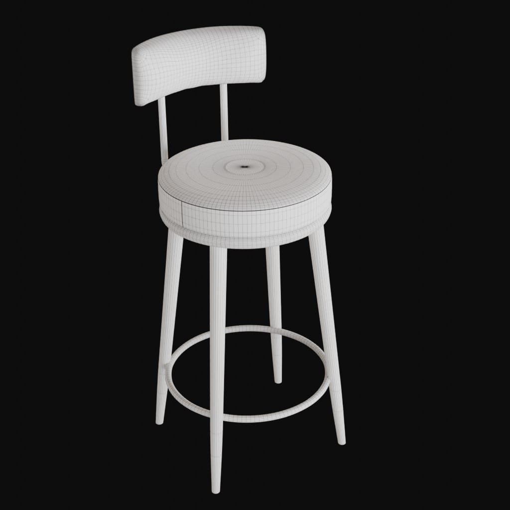 Nordic counter stool 3d model