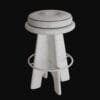 oak ojai swivel stool-3d model