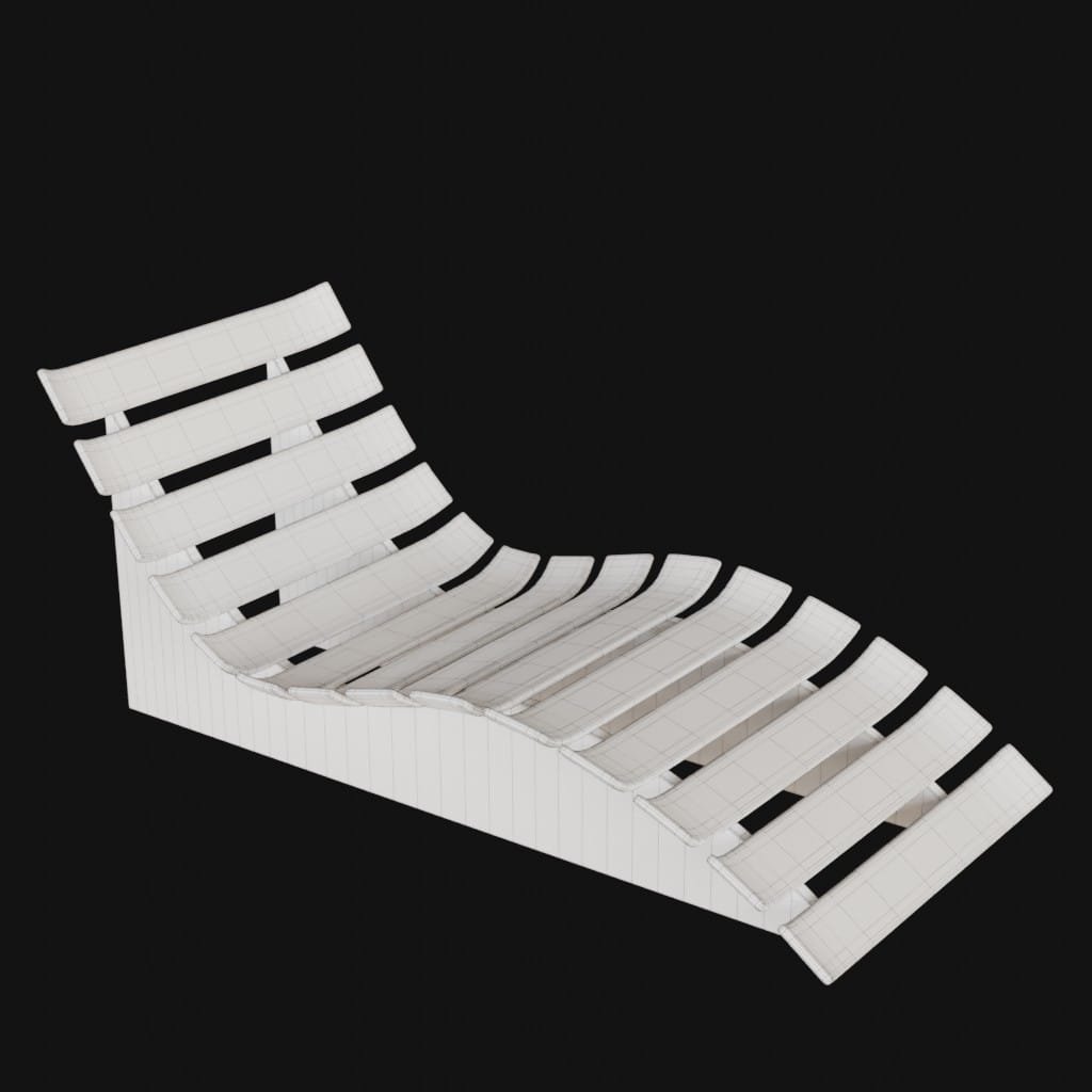 pool_bench- 3d model