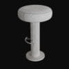 rubbed steel swivel stool-3d model