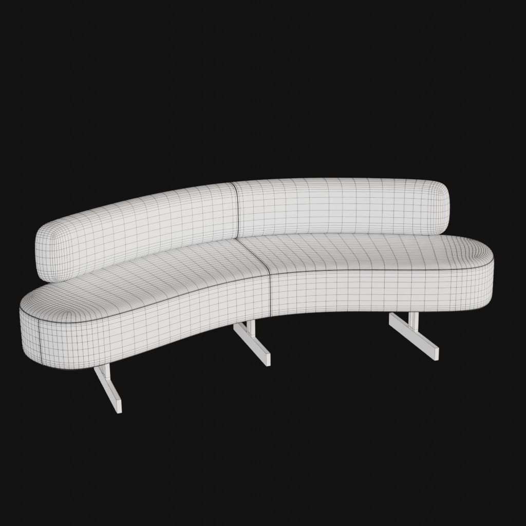little curve sofa- 3d model