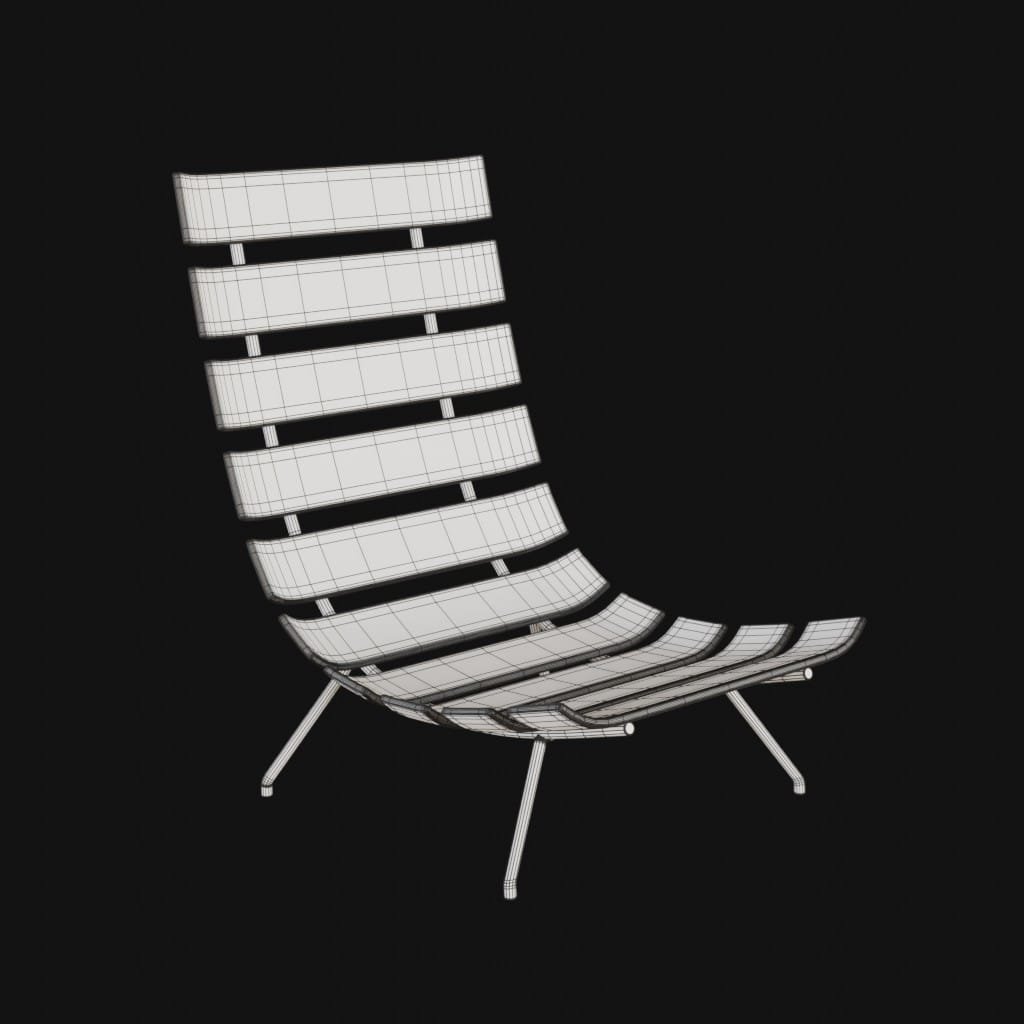 wooden chair- 3d model