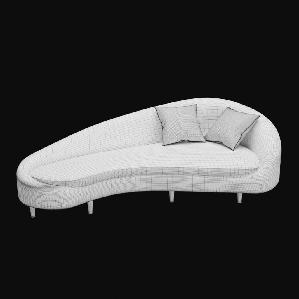 comfort  curve sofa- 3d model