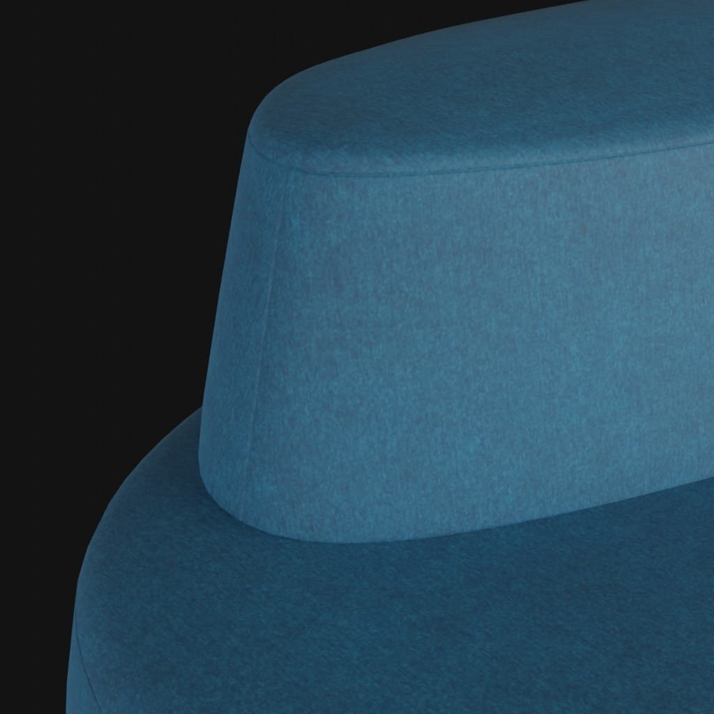 polar dark blue sofa- 3d model