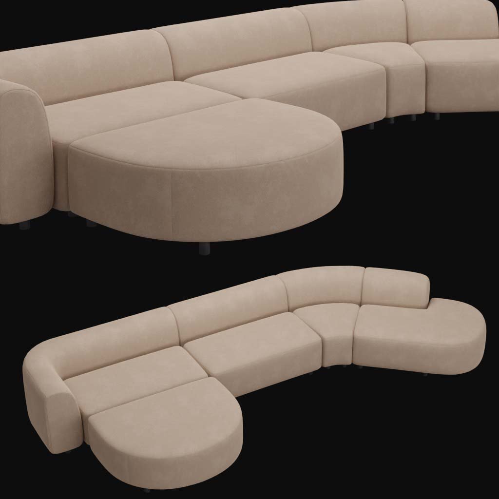 Lugo sofa set- 3d model