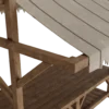 Medieval wooden stall - 3d model