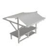 Medieval wooden stall - 3d model