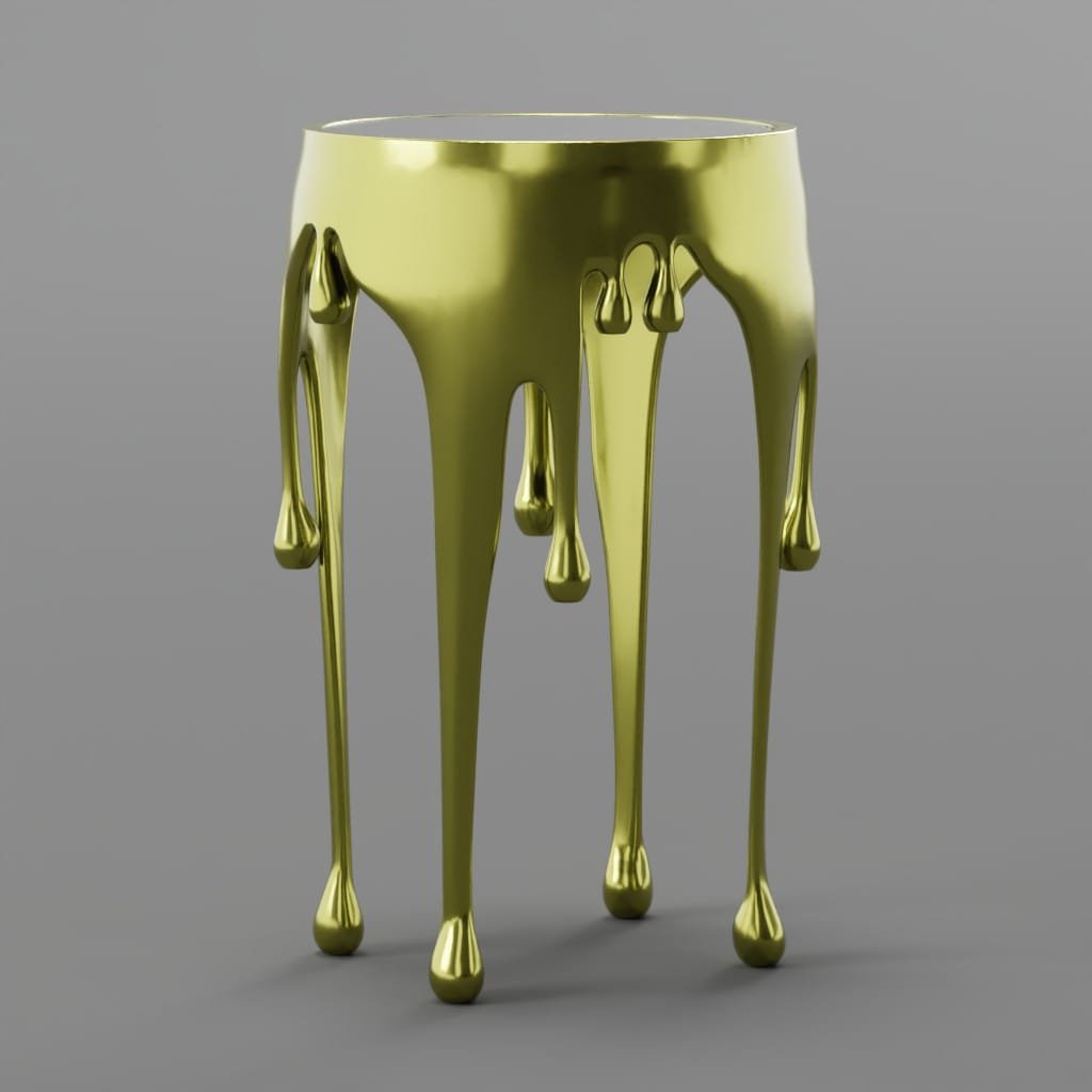 Metal table 3D model